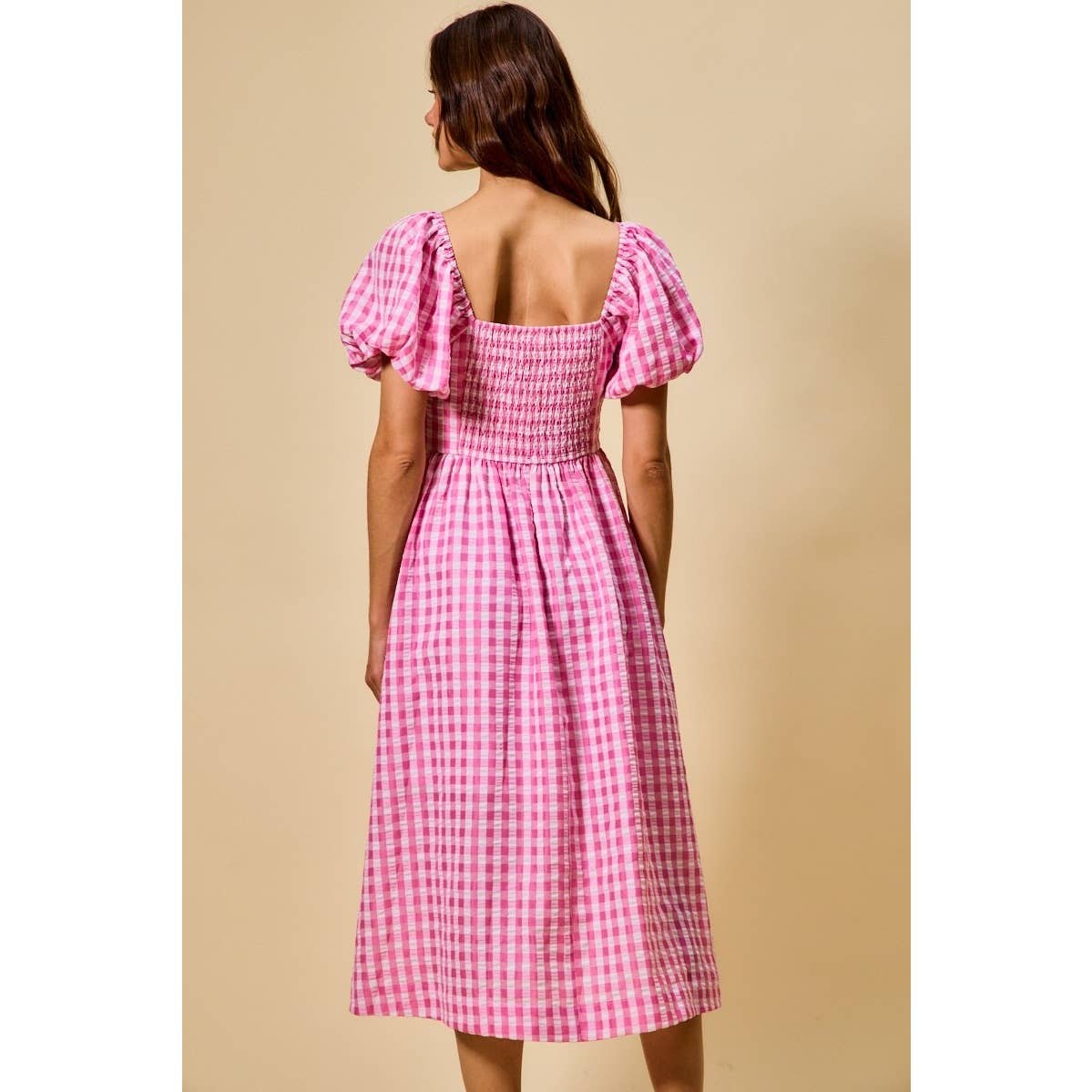 Sweet Magnolia Gingham Midi Dress