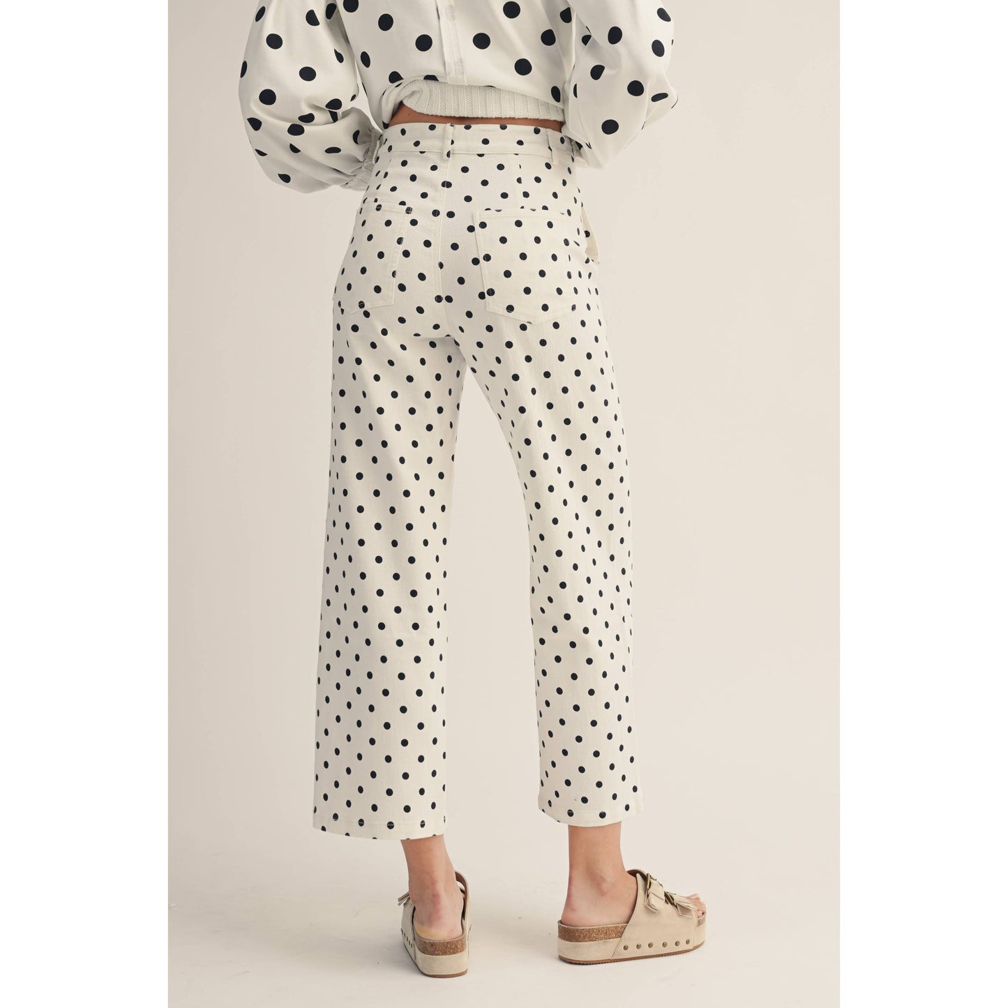 The Penny Polka Dot Wide Leg Pants