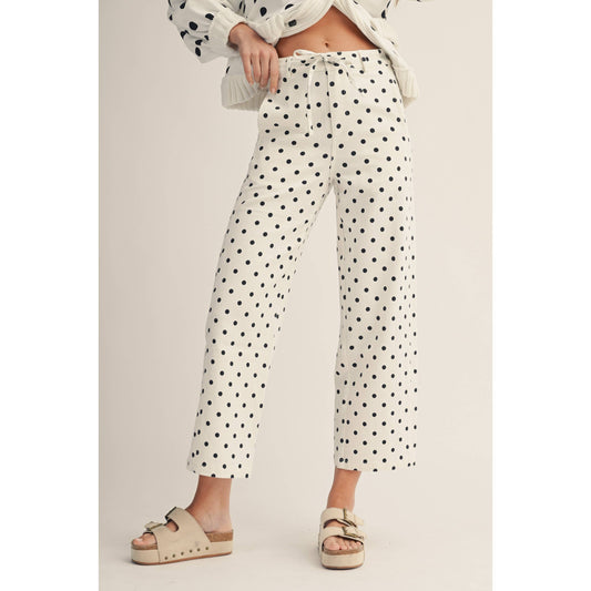 The Penny Polka Dot Wide Leg Pants