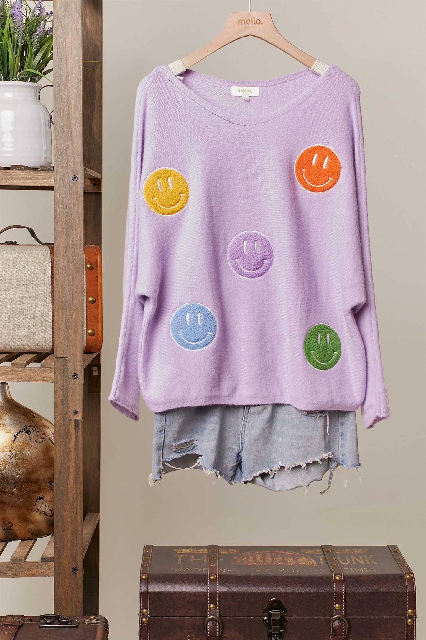 Lavender Lolly Smiley Knit