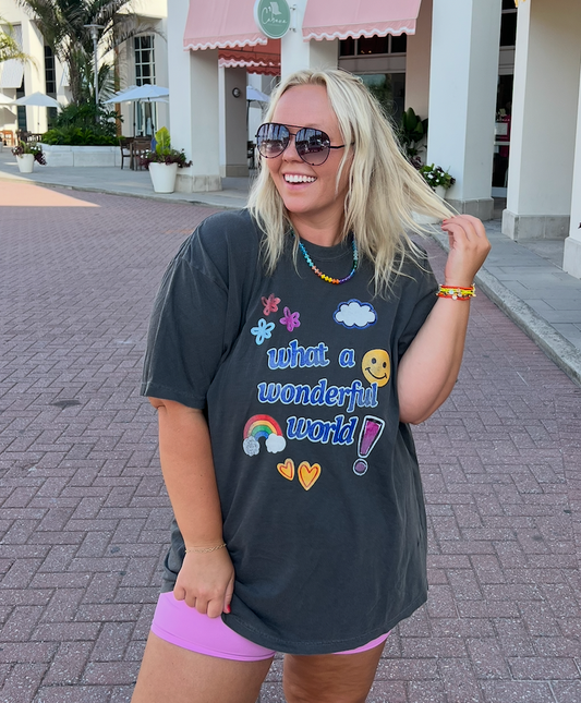 What a wonderful world graphic tee
