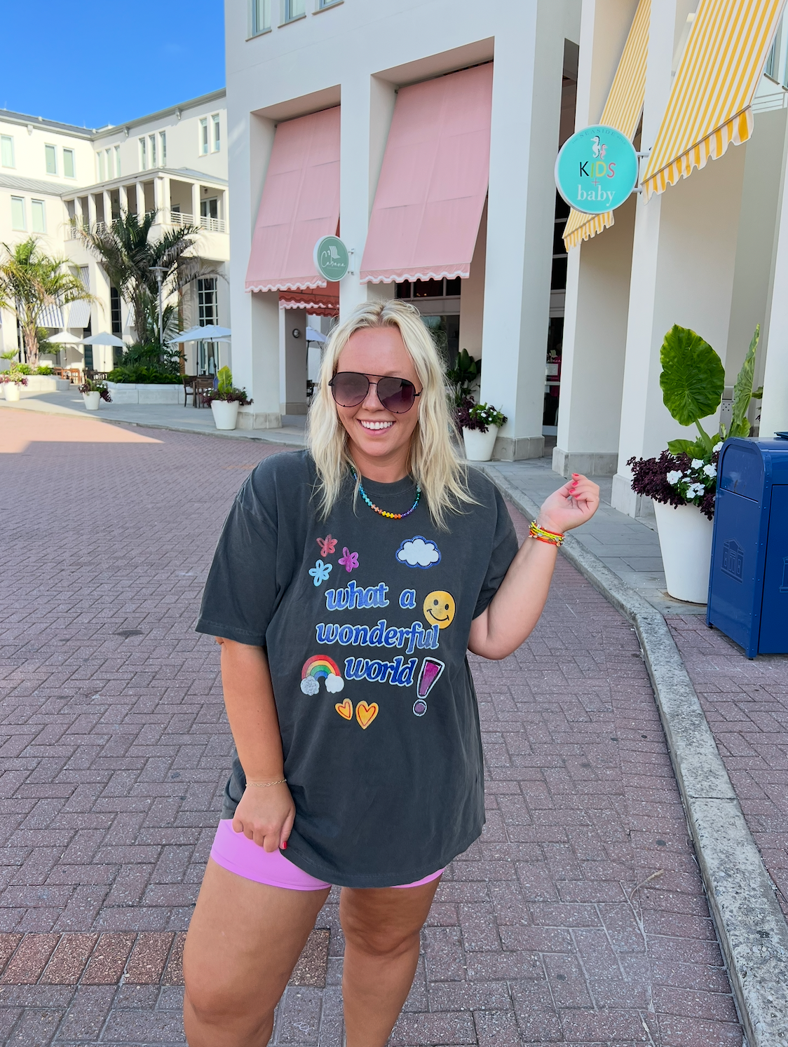 What a wonderful world graphic tee