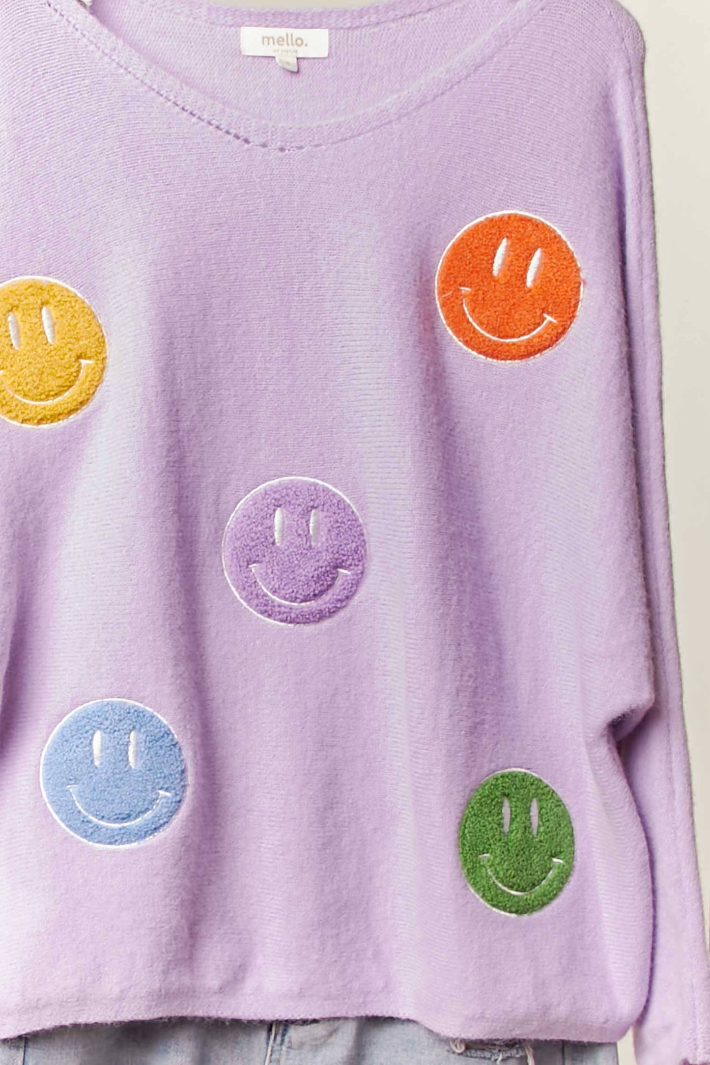 Lavender Lolly Smiley Knit