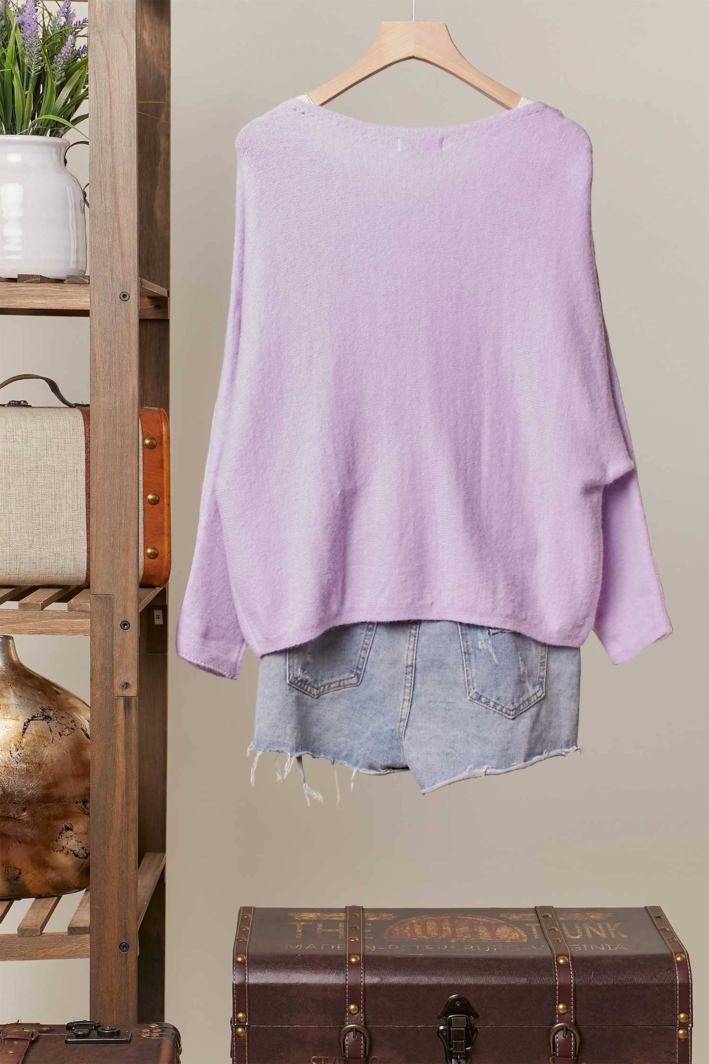 Lavender Lolly Smiley Knit