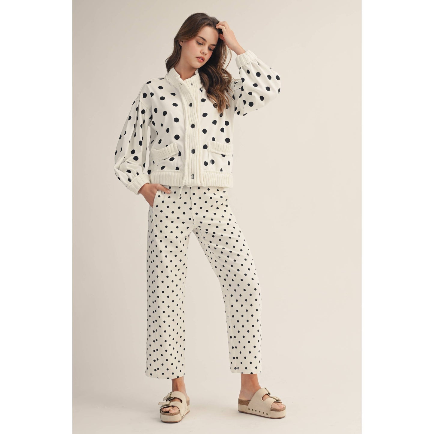 The Penny Polka Dot Wide Leg Pants