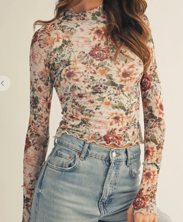 The Vintage Bloom Mesh Top