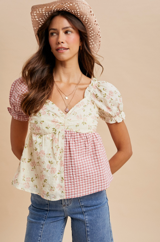 Sweetheart Gingham Blouse