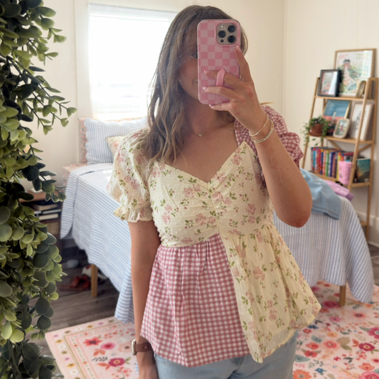 Sweetheart Gingham Blouse